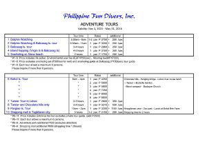 Adventure trips Philippine Fun Divers Alona Beach Panglao Bohol Philippines